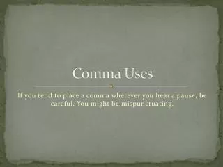 Comma Uses
