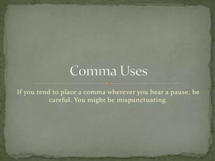 comma uses