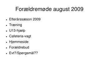 for ldrem de august 2009