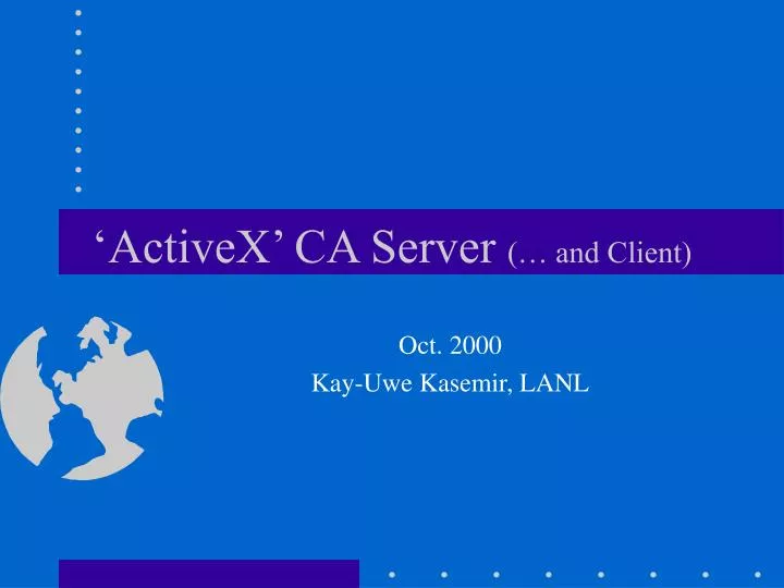 activex ca server and client