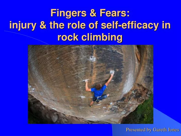 fingers fears injury the role of self efficacy in rock climbing