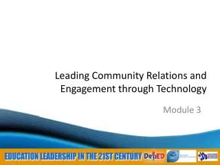 Leading Community Relations and Engagement through Technology