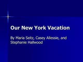Our New York Vacation