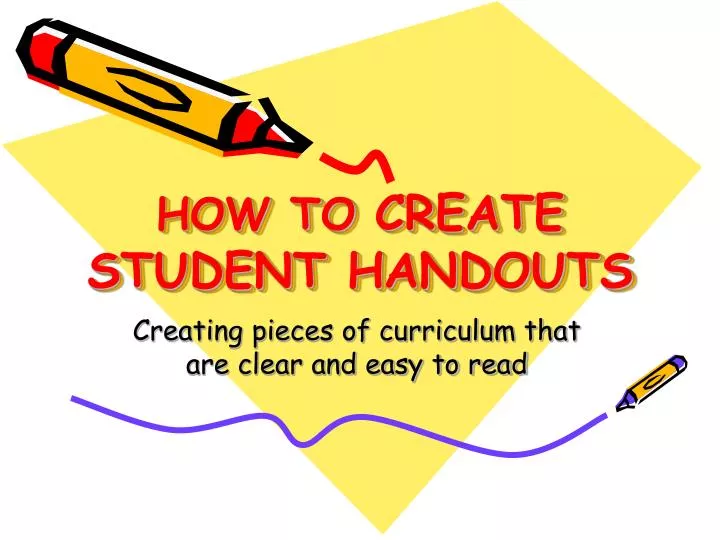 how to create student handouts