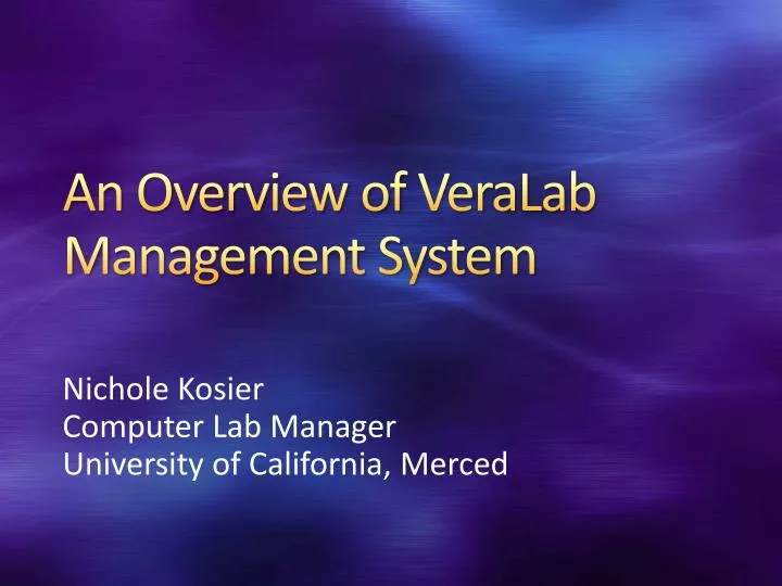 an overview of veralab management system
