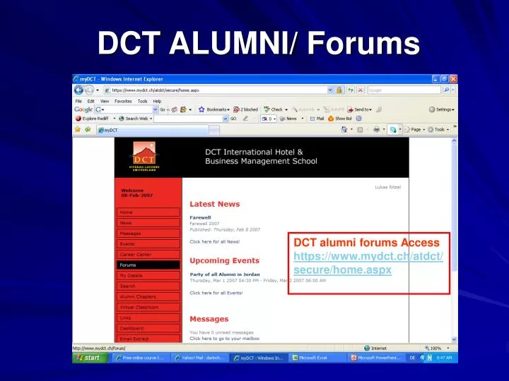 dct alumni forums