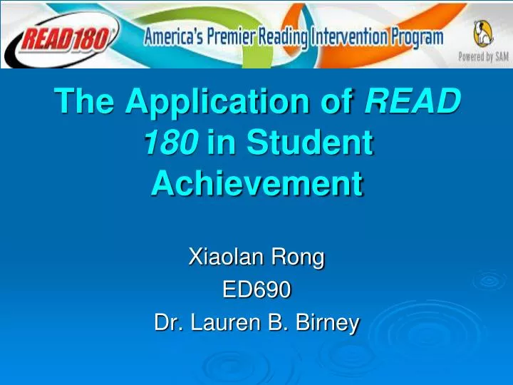 the application of read 180 in student achievement