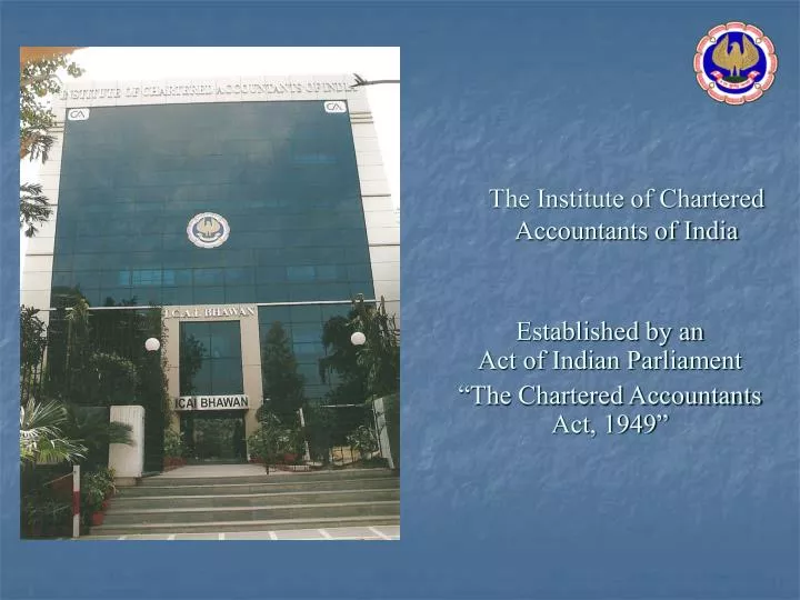 the institute of chartered accountants of india