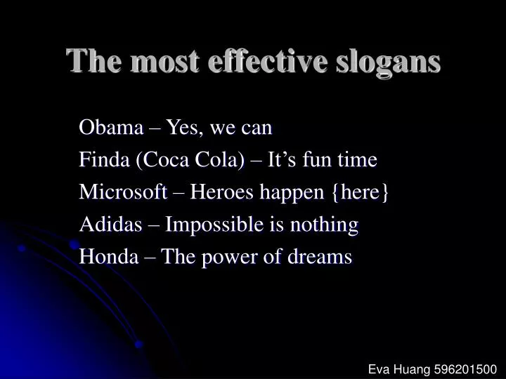 the most effective slogans