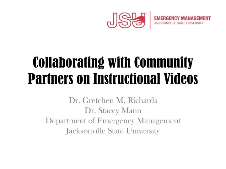 collaborating with community partners on instructional videos