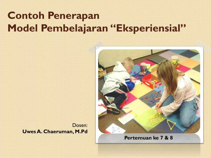 contoh penerapan model pembelajaran eksperiensial