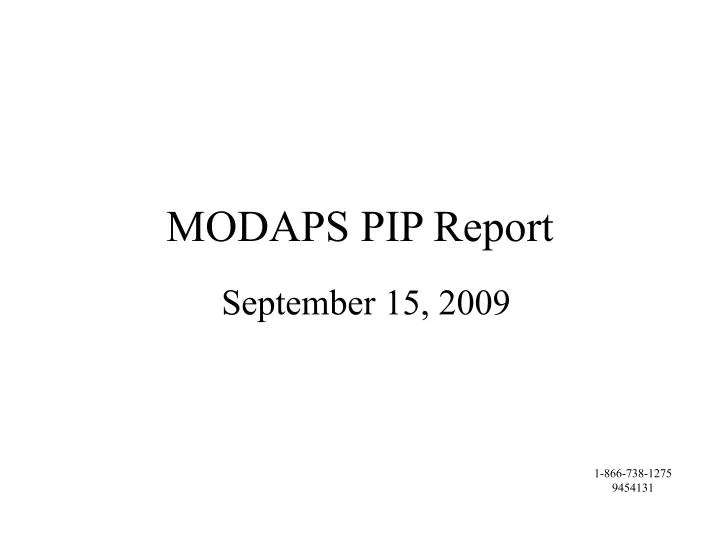 modaps pip report