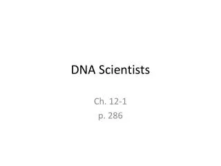 DNA Scientists