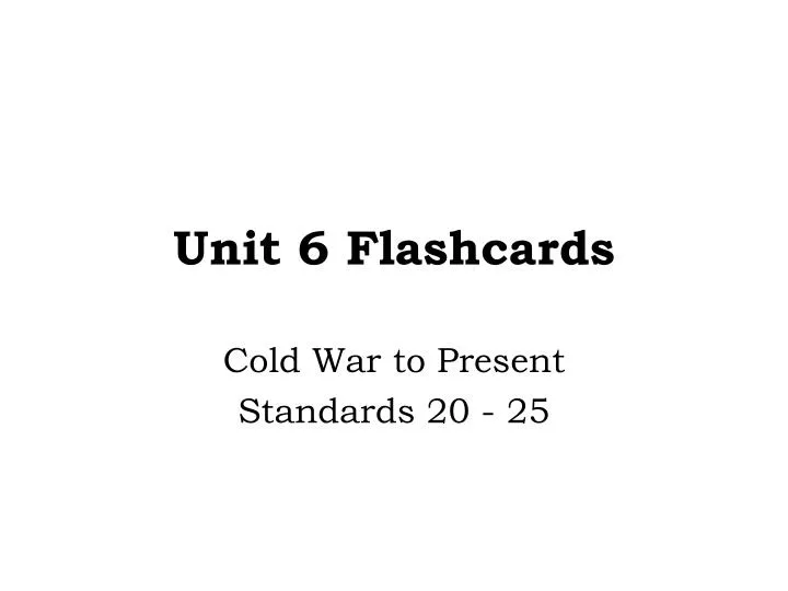unit 6 flashcards