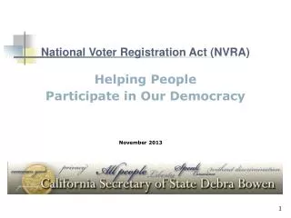 Helping People Participate in Our Democracy