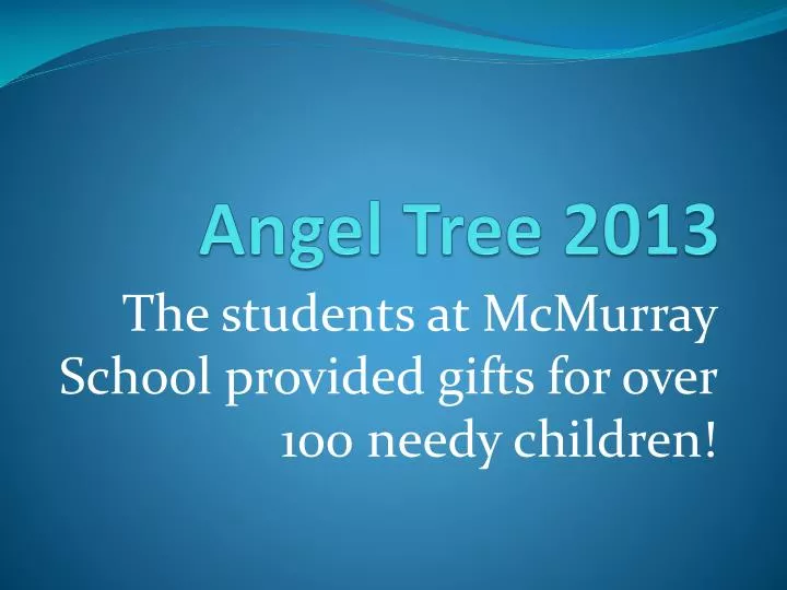 angel tree 2013