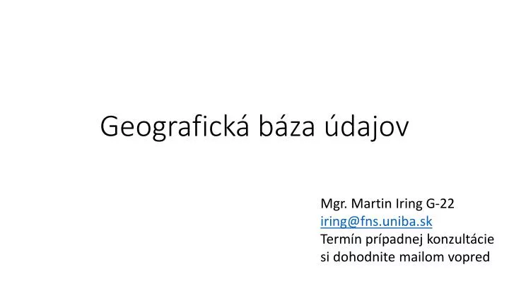 geografick b za dajov