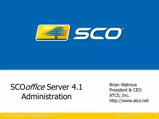 SCO office Server 4.1 Administration