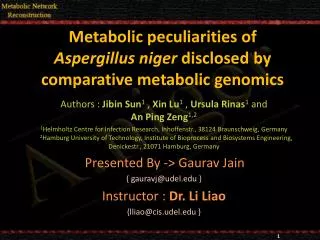 Metabolic peculiarities of Aspergillus niger disclosed by comparative metabolic genomics
