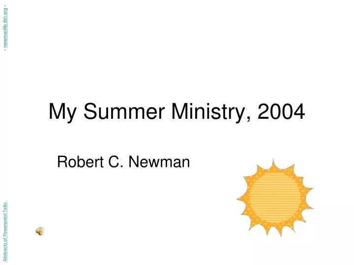 my summer ministry 2004