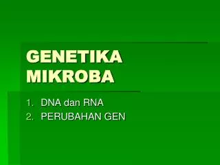 genetika mikroba