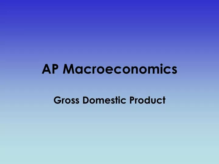 ap macroeconomics