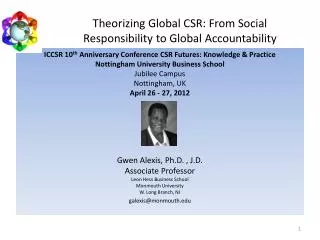 Theorizing Global CSR: From Social Responsibility to Global Accountability