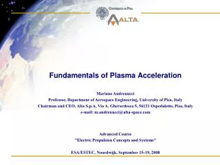 Fundamentals of Plasma Acceleration