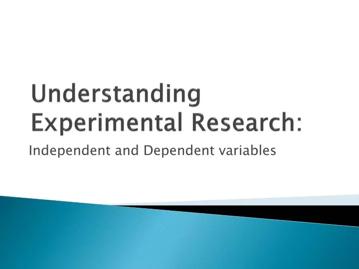 understanding experimental studies