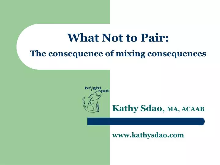 what not to pair the consequence of mixing consequences