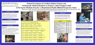 Patient Perceptions of Certified Athletic Trainers and