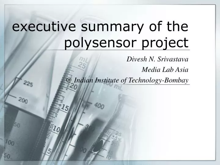 executive summary of the polysensor project