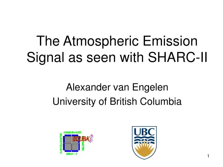 the atmospheric emission signal as seen with sharc ii