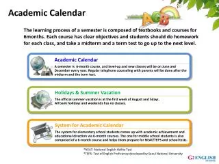 Academic Calendar