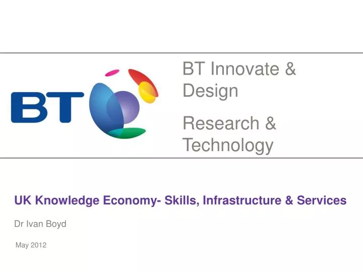 uk knowledge economy skills infrastructure services dr ivan boyd