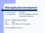 Web Application Development - slide 1