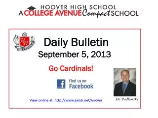 Daily Bulletin September 5, 2013
