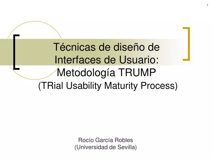 t cnicas de dise o de interfaces de usuario metodolog a trump trial usability maturity process