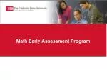 Math Early Assessment Program - slide 1
