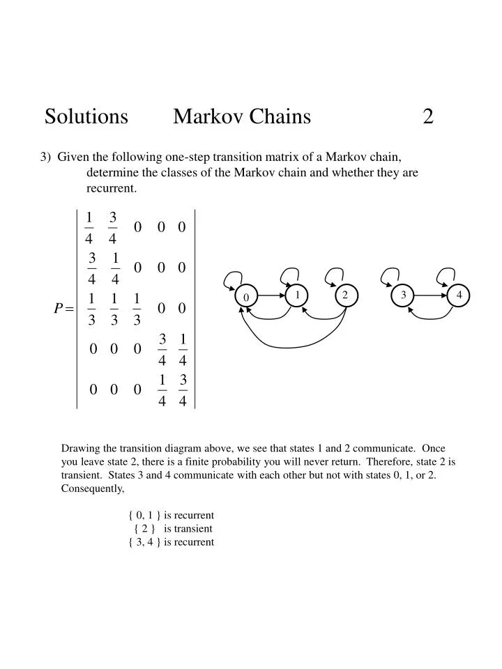 solutions markov chains 2