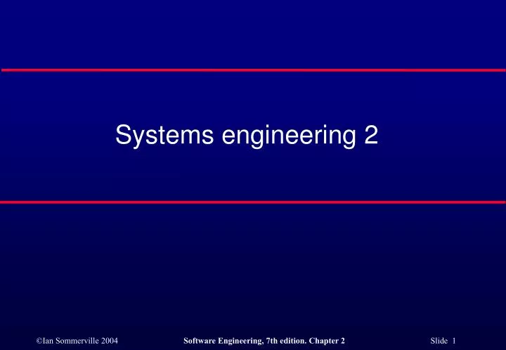 systems engineering 2