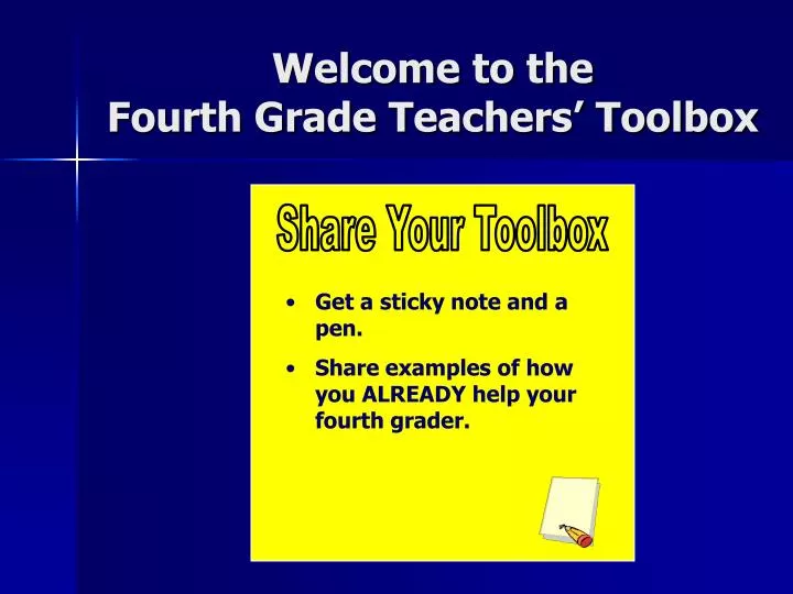 welcome to the fourth grade teachers toolbox