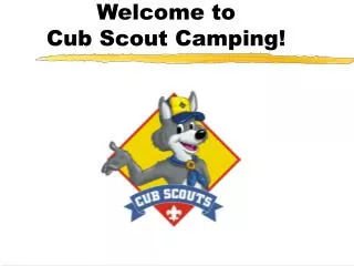Welcome to Cub Scout Camping!