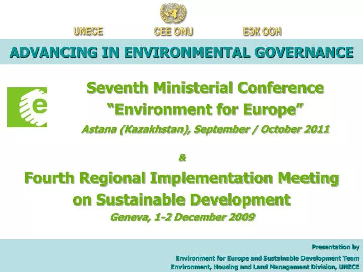 advancing in environmental governance