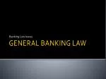 GENERAL BANKING LAW - slide 1
