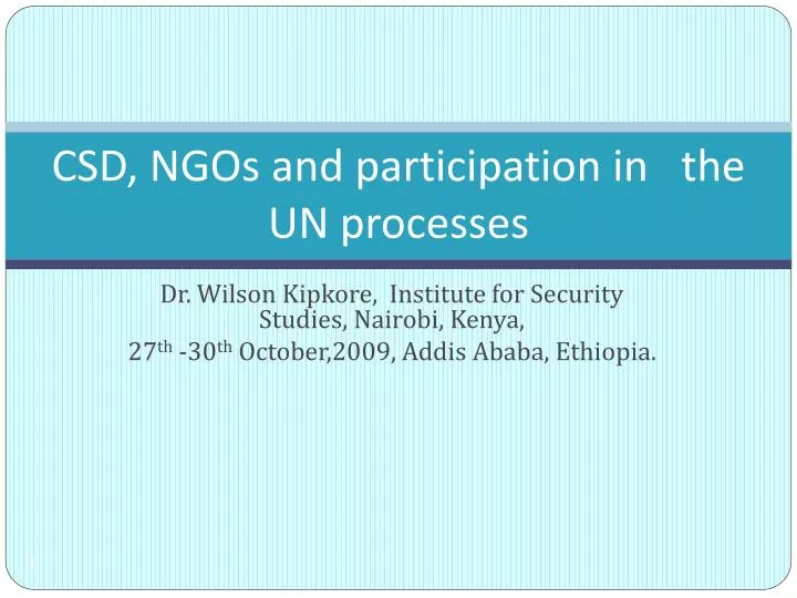 csd ngos and participation in the un processes