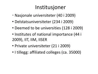 institusjoner