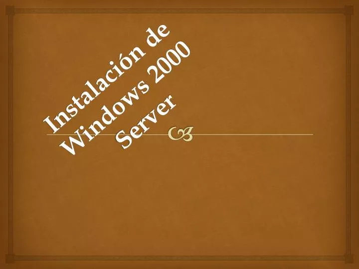 instalaci n de windows 2000 server