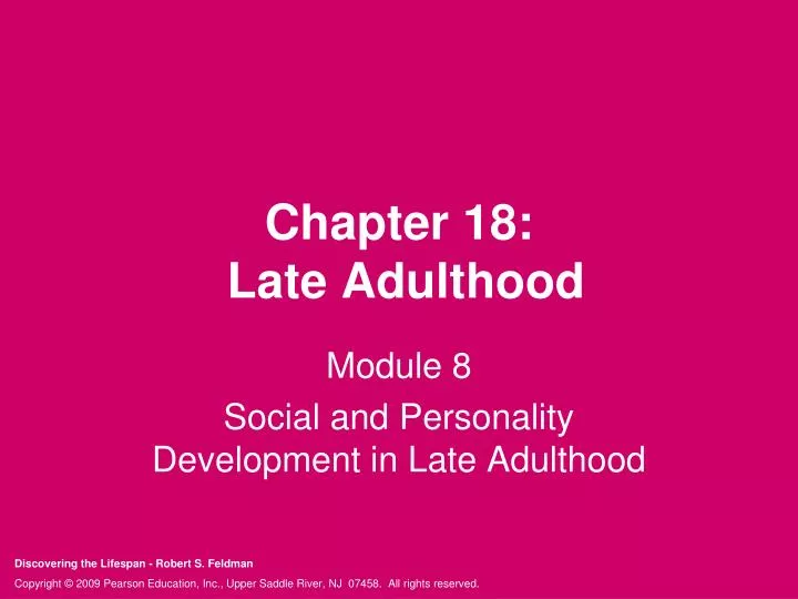 chapter 18 late adulthood