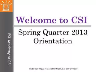 Welcome to CSI